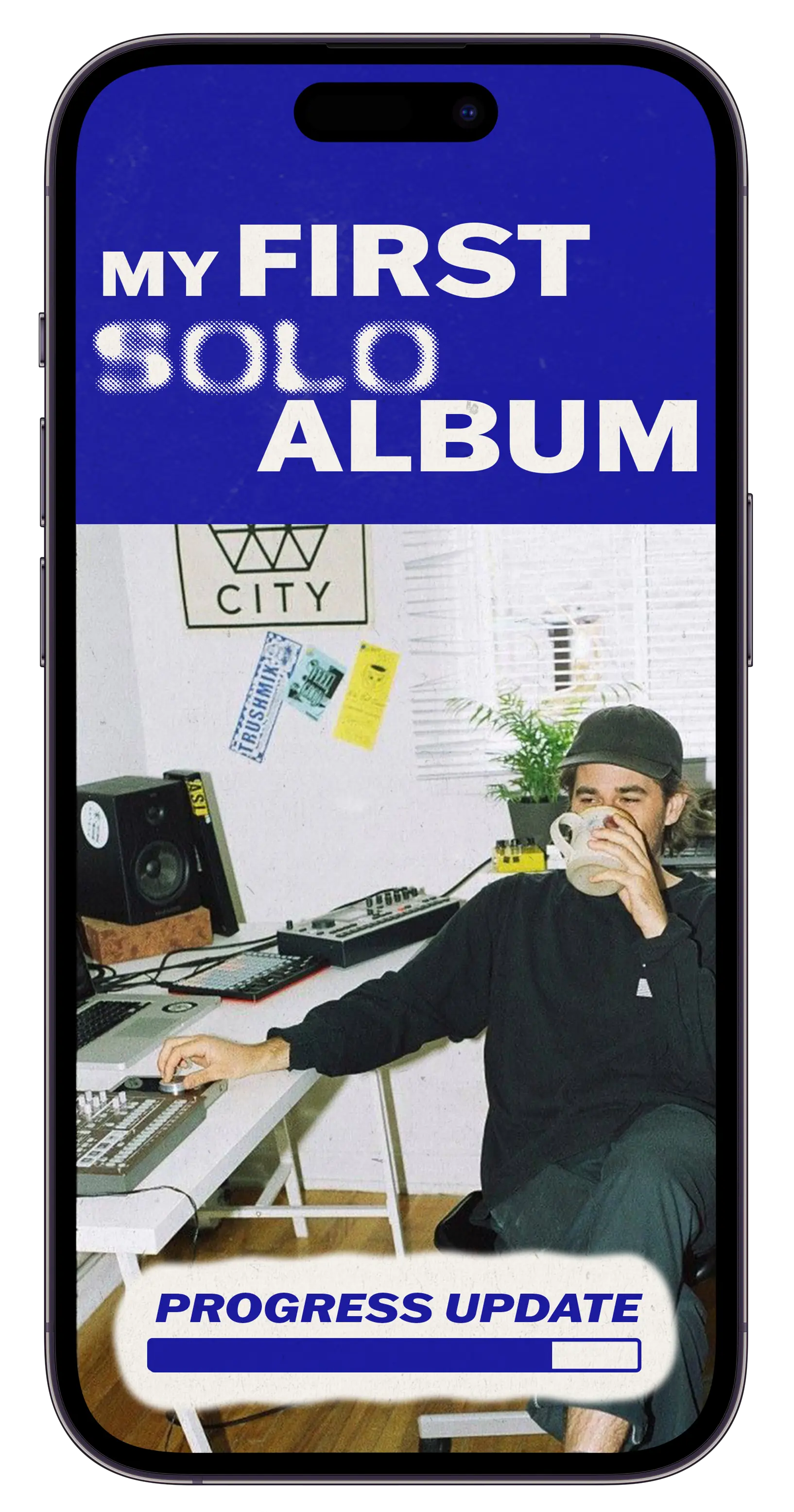 The Creative Dispatch shown in an iPhone mockup