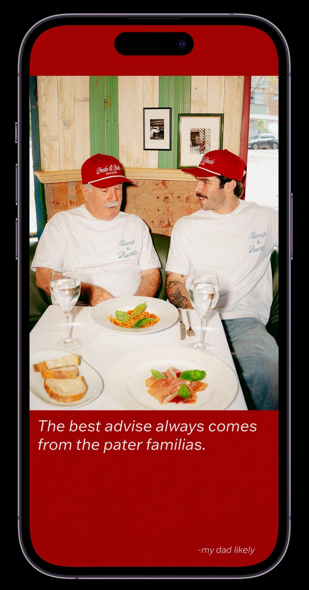The Family Note shown in an iPhone mockup