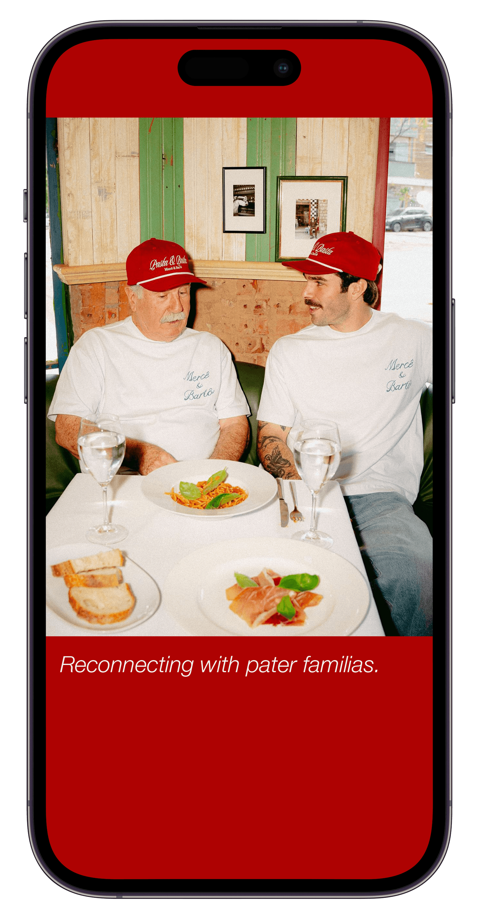 The Family Note shown in an iPhone mockup